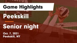 Peekskill  vs Senior night Game Highlights - Oct. 7, 2021