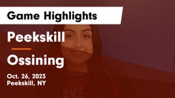 Peekskill  vs Ossining  Game Highlights - Oct. 26, 2023