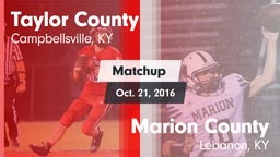 Matchup: Taylor County High vs. Marion County  2016