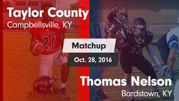Matchup: Taylor County High vs. Thomas Nelson  2016