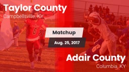 Matchup: Taylor County High vs. Adair County  2017