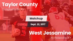 Matchup: Taylor County High vs. West Jessamine  2017