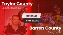 Matchup: Taylor County High vs. Barren County  2017