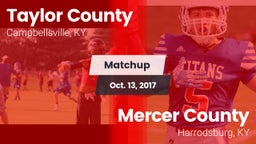 Matchup: Taylor County High vs. Mercer County  2017