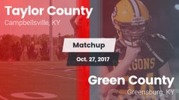 Matchup: Taylor County High vs. Green County  2017