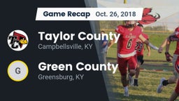 Recap: Taylor County  vs. Green County  2018