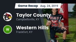Recap: Taylor County  vs. Western Hills  2019