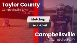 Matchup: Taylor County High vs. Campbellsville  2019