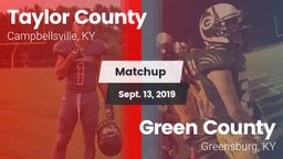 Matchup: Taylor County High vs. Green County  2019