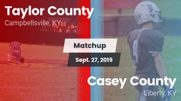 Matchup: Taylor County High vs. Casey County  2019