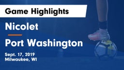 Nicolet  vs Port Washington  Game Highlights - Sept. 17, 2019