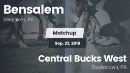 Matchup: Bensalem  vs. Central Bucks West  2016