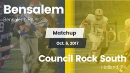 Matchup: Bensalem  vs. Council Rock South  2017