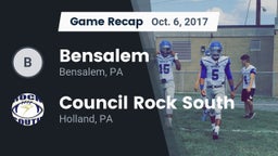 Recap: Bensalem  vs. Council Rock South  2017