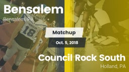 Matchup: Bensalem  vs. Council Rock South  2018