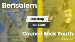 Matchup: Bensalem  vs. Council Rock South  2019