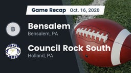 Recap: Bensalem  vs. Council Rock South  2020