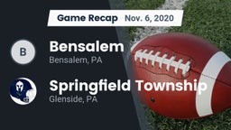Recap: Bensalem  vs. Springfield Township  2020