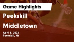 Peekskill  vs Middletown  Game Highlights - April 8, 2022