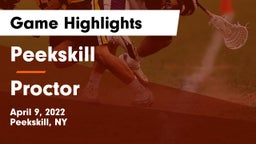 Peekskill  vs Proctor  Game Highlights - April 9, 2022
