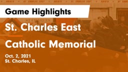 St. Charles East  vs Catholic Memorial Game Highlights - Oct. 2, 2021