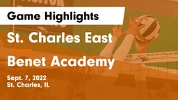 St. Charles East  vs Benet Academy  Game Highlights - Sept. 7, 2022
