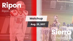 Matchup: Ripon vs. Sierra  2017