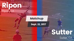 Matchup: Ripon vs. Sutter  2017