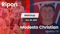 Matchup: Ripon vs. Modesto Christian  2018