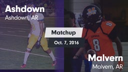 Matchup: Ashdown  vs. Malvern  2016