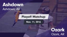 Matchup: Ashdown  vs. Ozark  2016