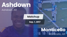 Matchup: Ashdown  vs. Monticello  2017