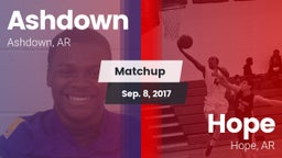 Matchup: Ashdown  vs. Hope  2017
