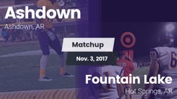 Matchup: Ashdown  vs. Fountain Lake  2017