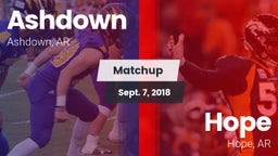 Matchup: Ashdown  vs. Hope  2018
