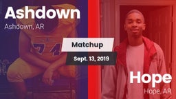 Matchup: Ashdown  vs. Hope  2019