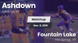 Matchup: Ashdown  vs. Fountain Lake  2019