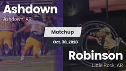 Matchup: Ashdown  vs. Robinson  2020