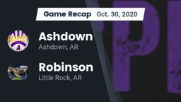 Recap: Ashdown  vs. Robinson  2020