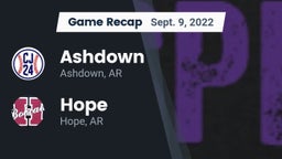 Recap: Ashdown  vs. Hope  2022
