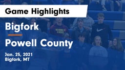 Bigfork  vs Powell County  Game Highlights - Jan. 25, 2021
