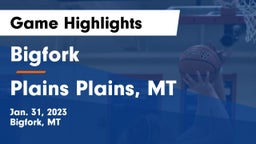 Bigfork  vs Plains  Plains, MT Game Highlights - Jan. 31, 2023