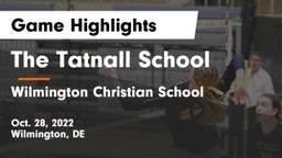 The Tatnall School vs Wilmington Christian School Game Highlights - Oct. 28, 2022