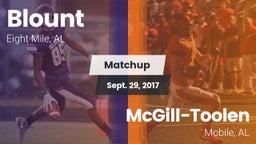 Matchup: Blount  vs. McGill-Toolen  2017