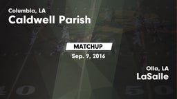 Matchup: Caldwell Parish vs. LaSalle  2016