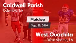 Matchup: Caldwell Parish vs. West Ouachita  2016