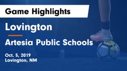 Lovington  vs Artesia Public Schools Game Highlights - Oct. 5, 2019