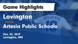 Lovington  vs Artesia Public Schools Game Highlights - Oct. 24, 2019