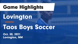 Lovington  vs Taos Boys Soccer Game Highlights - Oct. 30, 2021