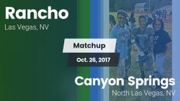 Matchup: Rancho  vs. Canyon Springs  2017